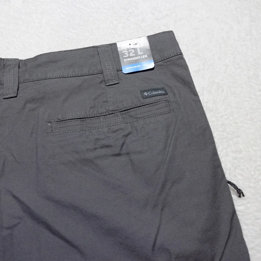 Columbia Flex ROC Pant Mens 40x32 Grey Straight Leg Regular Fit Hiking NWT